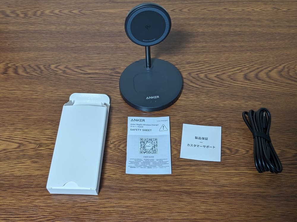 Anker MagGoの付属品の画像