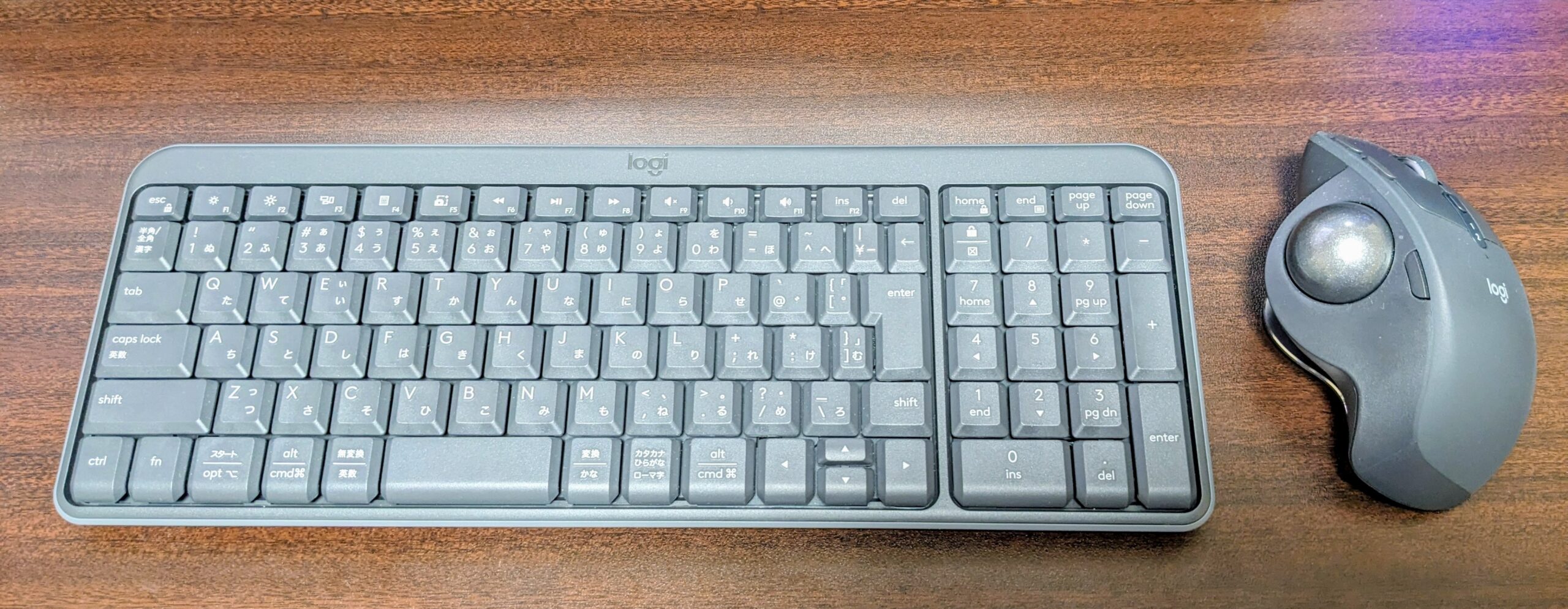 Logicool K250とLogicool MX ERGO Sが並んでいる画像