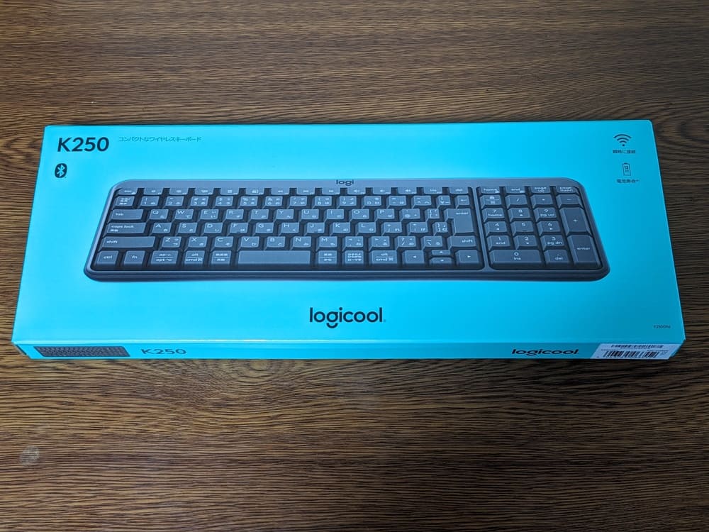 Logicool K250の外箱の画像