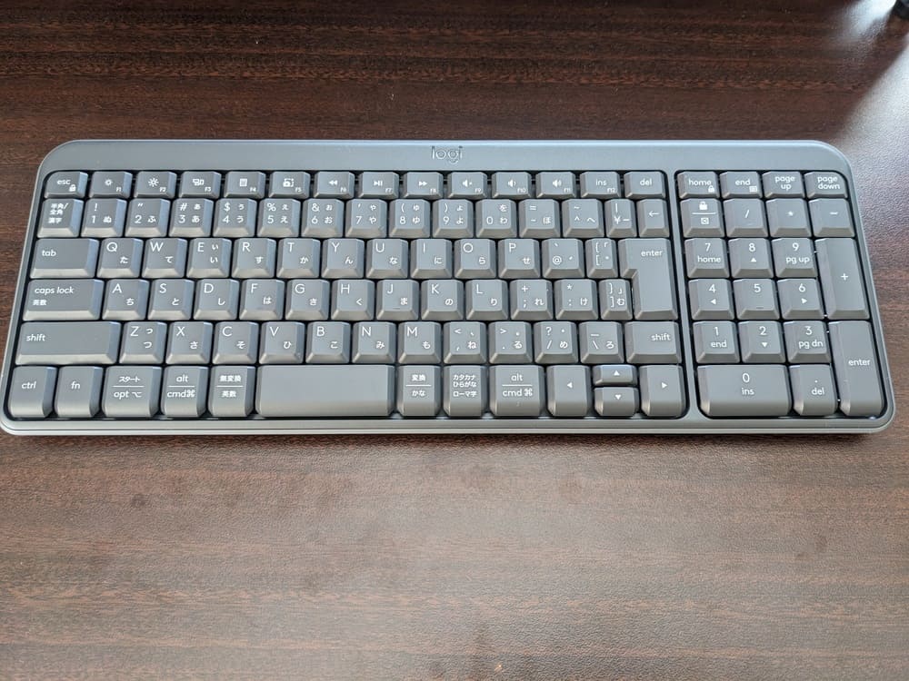 Logicool K250を上から撮影した写真