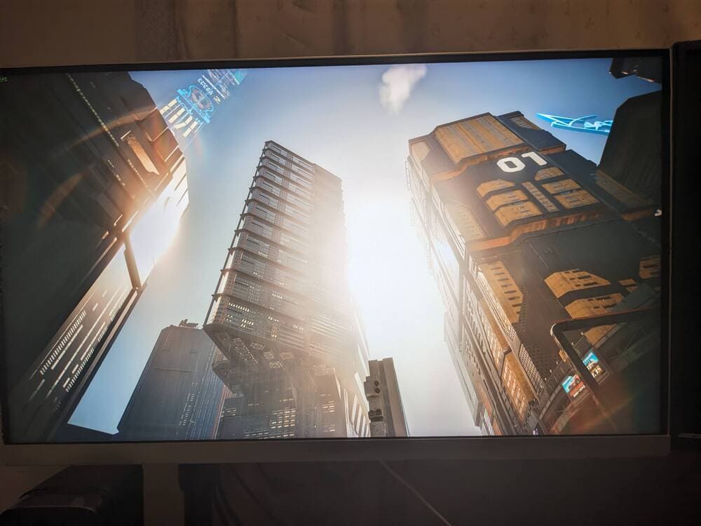 サイバーパンク2077のゲーム画面を直撮りした画像